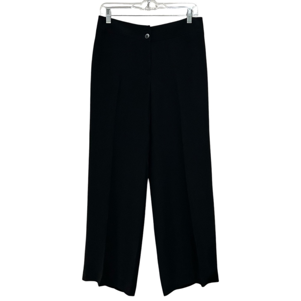 Armani black wide leg womens dress pants size 8